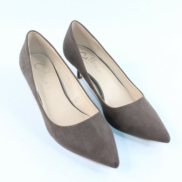 Callisto Of California Athena Alexander Womens Sz 9M Brown Faux Suede Heels - Picture 2 of 11